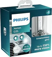 Philips D3S X-tremeVision gen2 Xenon headlight bulb, +150%, 4.800K, set of 2