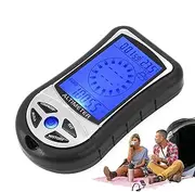 Pocket Altimeter | 8 in 1 Handheld Barometer Temperature Gauge Compass - Portable Meter Device for Hiking Mountaineering, Time Clock with Backlight