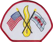 CHICAGO FIRE DEPARTMENT SHOULDER PATCH: White Background