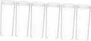 HOMSFOU 6Pcs Transparent Coin Storage Tubes with Sealed Caps Durable Coin Dispenser Holders for Collectible Protection Lightweight and Portable Coin Containers for Safe Handling and Easy