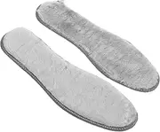 MOLUCKFU 4 Pairs Winter Plush Shoe Inserts Thickened Warm Insoles for Women Cozy Fluffy Thermal Boot Liners Non Slip Design for Secure Fit Present for Cold Weather