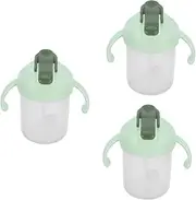 Ipetboom 3pcs Leakproof Straw Cup Tumbler with Straw Reusable Cup Mug Adult Sippy for Elderly Bedridden Patient Product
