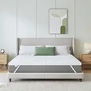 Novilla Mattress Topper, 140 x 190, 7.5 cm, Gel Memory Foam Mattress Topper, Bamboo Material, Moisture Wicking, with Non-Slip Design and Safety Certification, Washable