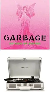 Crosley Cruiser Bluetooth Portable Turntable (White Sands) and Garbage - No Gods No Masters (X) (Green Vinyl) [Bundle]