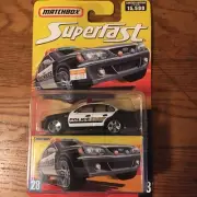 2006 MATCHBOX #28 FORD FALCON POLICE BLACK/WHITE SUPERFAST