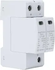 Protective Device, 2P House Voltage Protector 1060V, 10KA to 20KA 35mm Standard Rail Accuracy Electronic Components