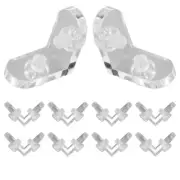 10 Pcs Transparent Corner Code Small Brace Joint Bracket Fixator