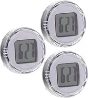 TINEASUR 3pcs Electronic Clock Small Decorative Clock Shelf Motorcycle Clock Bicycle Accesories Accesorios para Autos Motorcycle Mini Clock Timer Clock Car Desktop Clock Dash White Movement