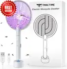 Electric Fly Swatter 4000V USB Rechargeable Bug Zapper Mosquito Killer White