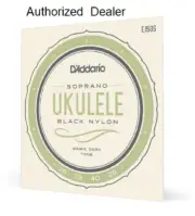 D'Addario EJ53S Ukulele Strings Black Nylon Uke Pro-Arte Soprano Rectified