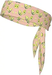 [YANYU] Many Avocado Images Print Sports Head Tie Sweat Wicking Head Tie Quick Dry Adjustable for Men and Women
