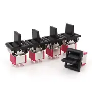 5Pcs SH R8018A-P14 6Pin Momentary MOM-OFF-MOM DPDT Mini Paddle Toggle Switch