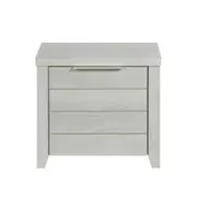 Bedside Table 2 drawers Storage Table Night Stand MDF in White Ash