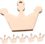 GLSTOY 6Pcs Crown Shaped Metal Dog Id Tags Engrave Pet Name Info Durable Scratch Resistant Custom DIY Blank Tags for Dogs Cats for Pet Identification