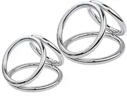 RTNPKLA BDSM Stainless Steel Double Cock Ring Chastity Bondage Sex Toys SM Penis Ring Men(3,S)