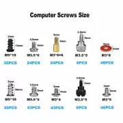 300pcs Computer Screws Standoffs Set Kit for PC Hard Drive Motherboard Case Fan