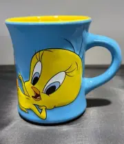 Looney Tunes 3D Tweety Bird Two Tone Maroon Lite Blue Coffee Mug Warner
