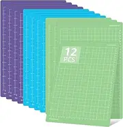 JMIATRY Pack of 12 A4 Cutting Mat, Cutting Mat for Craft Projects, 24.1 x 35.5 cm, 3 Colours