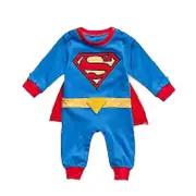 3-24 Months Baby Superhero Romper Short/long Sleeve Jumpsuit Costume-i Superman C 6-12 Months