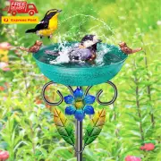 Metal Bird Bath for Outside, 42.5“ Freestanding Birdbaths Detachable Decoration