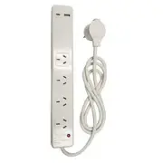 HPM D105PAUSBACWE 4 Outlet Powerboard with Type A & C USB 4 Outlet