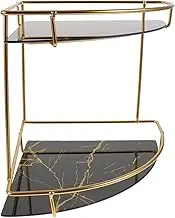 Easy Install Iron Glass Storage Rack Tier Bathroom Shower Corner Shelf Space-Saving Home Organiser