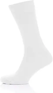 [pants & sox] 6 Pairs Crew Business Socks Size 11-14 White