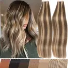 Thick Tape in Skin Weft Remy Human Hair Extensions 80pcs Double Drawn Balayage