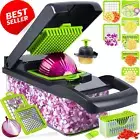 Vegetable Chopper, 13-in-1, Slicer, Cutter, Dicer, 8 Blades, Container