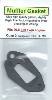 DLE-130 Twin Exhaust/Muffler Gasket 2 Pack NIP