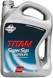 Fuchs Lubricants Titan Supersyn Longlife SAE 5w40 Engine Oil 7 Litre