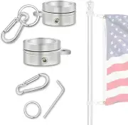 Flag Pole Rotating Rings, Aluminum Alloy Flag Pole Rings, 360 Degree Tangle Free