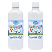 2x Boyle Crafty Kids Non-Toxic Snowball White Colour Art 500ml Washable Paint