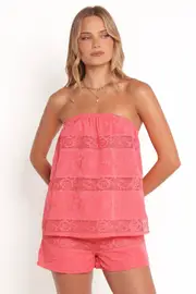 [PUP56] Peata Playsuit - Coral XS coral