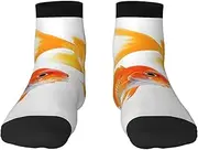 [EdWal] Cute goldfishes print Men's Moisture Control Crew Socks Socks For Men and Women Gifts For Golf, Hunting, Camping