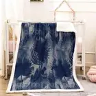 Gray Foundation Clouds Sober 3D Warm Plush Fleece Blanket Picnic Sofa Couch