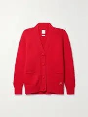 [Suzie Kondi] Suzie Kondi - Bari Oversized Cashmere Cardigan - Red - medium medium Red