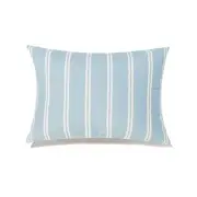 Harrison Blue With White Stripes And Microgel Feather-Like Insert Pillow