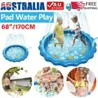 Outdoor Splash Pad 68'' Inflatable Water Play Mat for Kids Boys Girls Alphabet