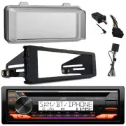 JVC CD Stereo Receiver, Cover, Install Kit, Handlebar Control (Harley 98-12)