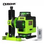 CLUBIONA 16 Lines 4D Green Beam Laser Level Self-Leveling w/ 30m Remote Control