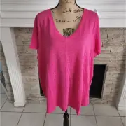 Tahari linen boho tunic length blouse plus size 2x new!!!