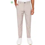 CONSTRUCT Solid Flat Front Performance Pants in Khaki at Nordstrom, Size 42