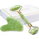 BAIMEI Jade Roller & Gua Sha Set Face Roller and Gua Sha Facial Tools for Skin C