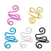 5Pcs Adjustable Knitting Ring Crochet Metal Yarn Guide Finger Holder