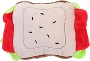 minkissy Squeaky Dog Treat Puzzle Toys Soft Plush Sandwich Bread Molar Grinding Toys for Dogs