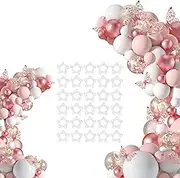 Balloon Arch Kit Adjustable Balloon Arch Stand with Base Round Balloon Garland Arch Stand with 30 Balloon Clips Large Size for Birthday Gradution Wedding Party