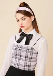 Lavender Social Compound Plaid Cami