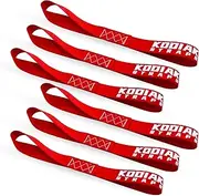 KODIAK STRAPS Soft Loop Tie Down Straps - 1.5 x 18 inches- 10,000 lb Load Capacity - Red 6 Pack - Loops for Securing ATV, UTV, Motorcycles, Scooters, Dirt Bikes, Lawn & Garden Equipment by