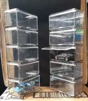 Acrylic display box combined storage 1:64 diecast for hot wheels Tomica - 10 pcs